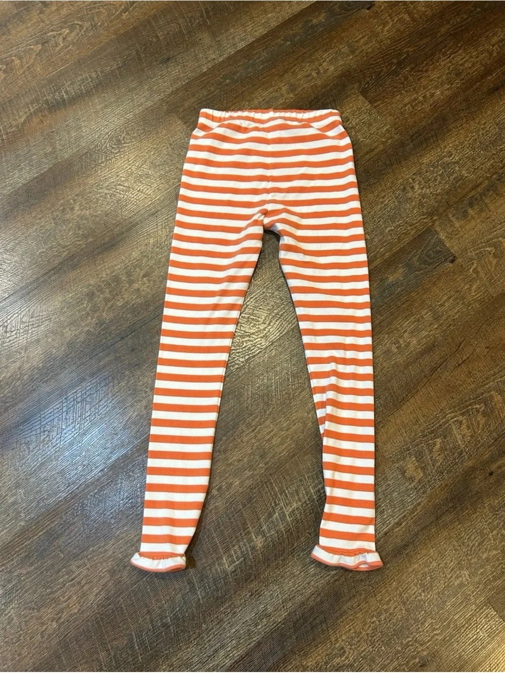 Gymboree Orange & White Striped Girls' Leggings